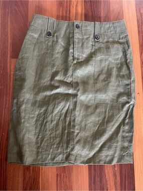 Jcrew linen pencil skirt 4